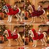 Funny Santa Claus Pet Suit Rider Dog Costume, Christmas Outfit with Adjustable Closure, Riding Costume Holiday Apparel for Puppies Small Large
