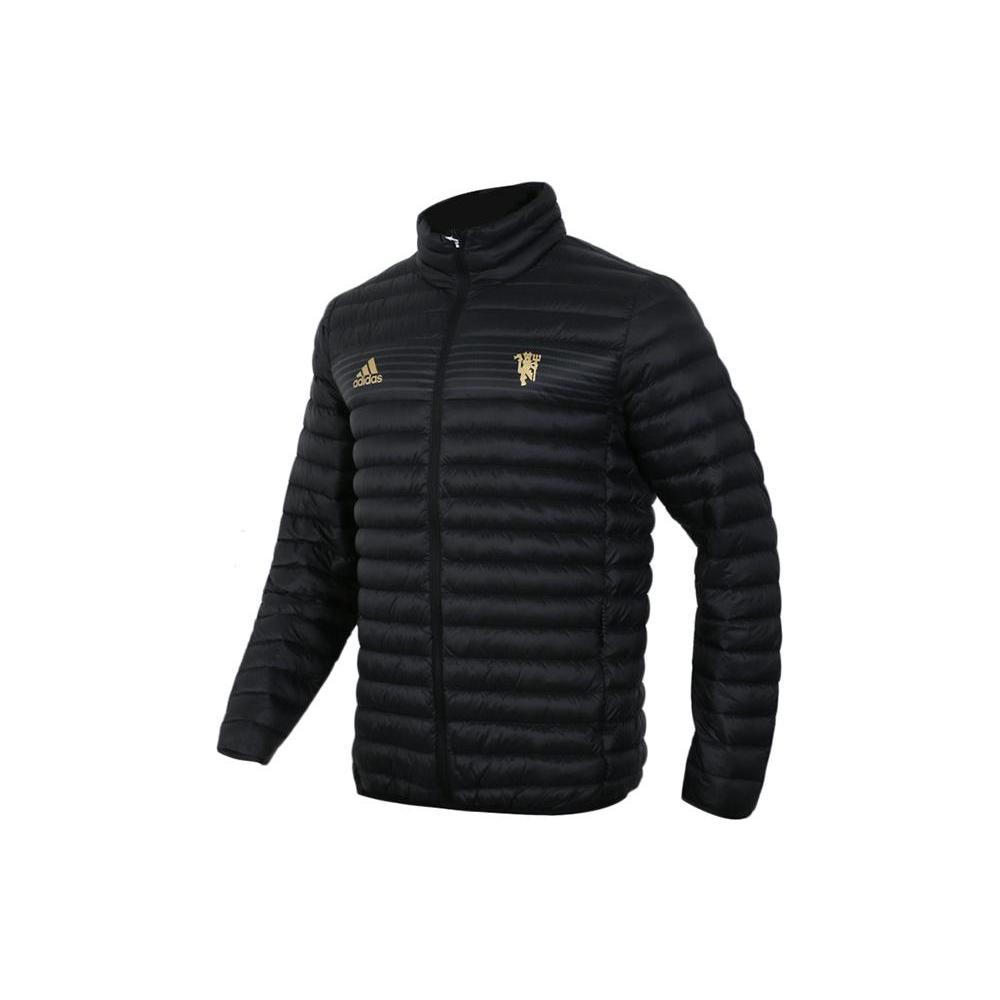 Adidas Манчестер Юнайтед Пуховики Мужские Черные С воротником-стойкой Легкий Стеганый Пуховик CY6112 S