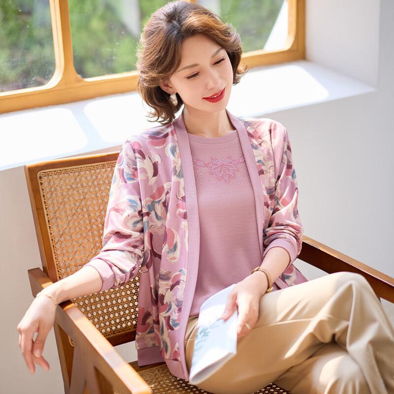 

Повседневный комплект-двойка для женщин среднего возраста на осень/зиму 3XL