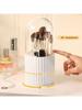 Organisateur de pinceaux de maquillage avec couvercle, rotatif à 360°, boîte de rangement pour pinceaux de maquillage