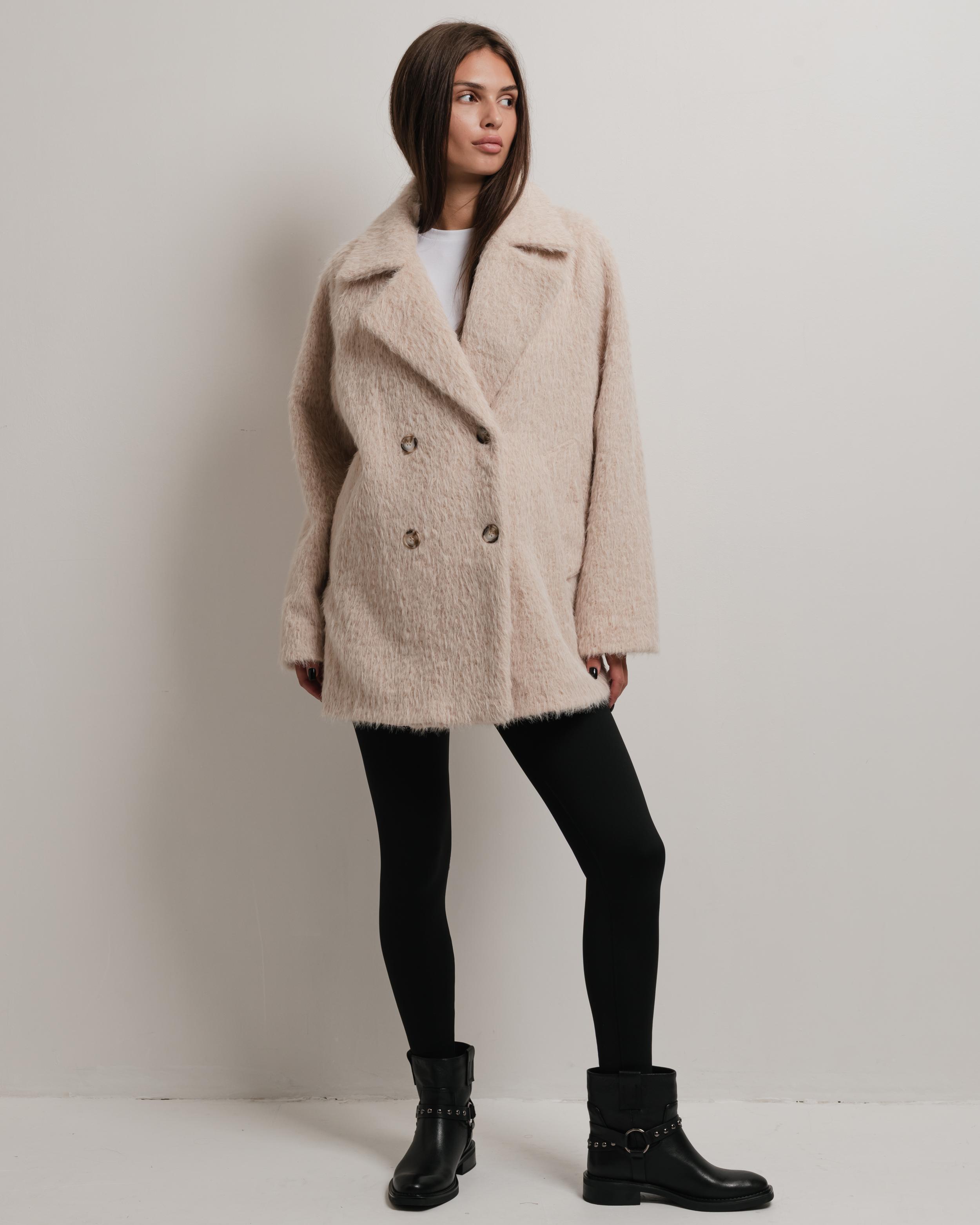 

Women s coat Of White 9501 36 beige 42 бежевий