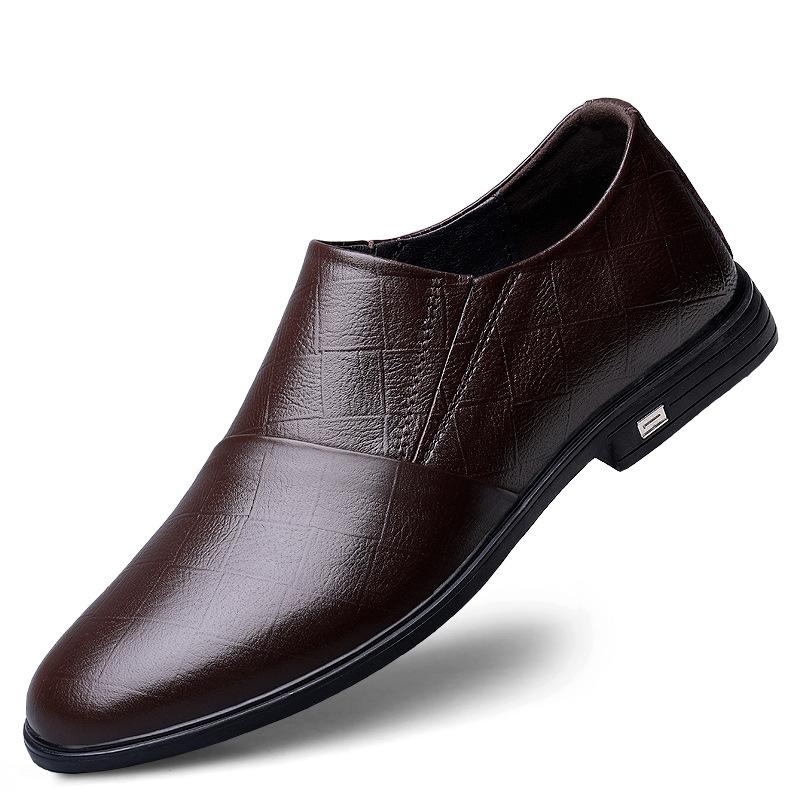 Spring Men s Soft Leather Slip-on Casual Shoes - British & Korean Style Trendy Driving Loafers. 43 коричневый