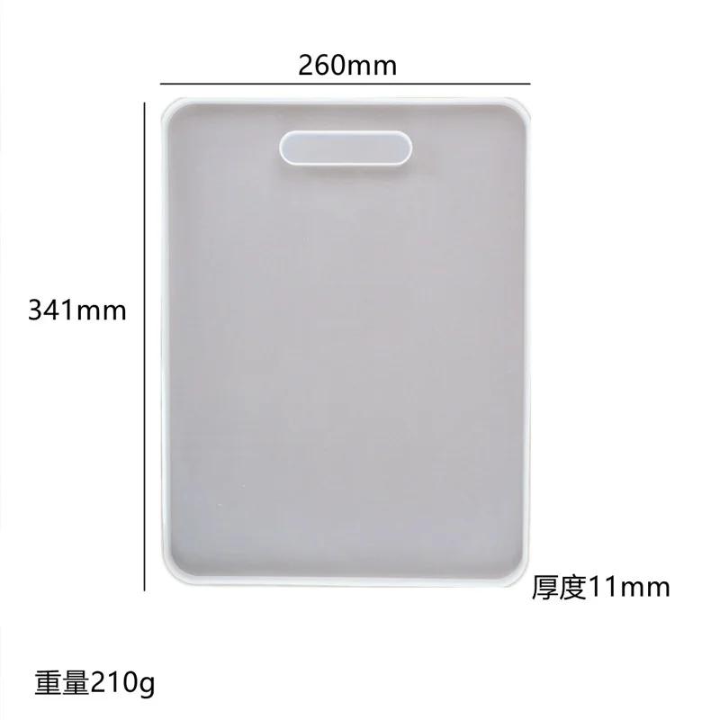 Hand-made Large Rectangular Handle Tray Swing Table Mirror Silicone Diy Crystal Glue Silicone Mold