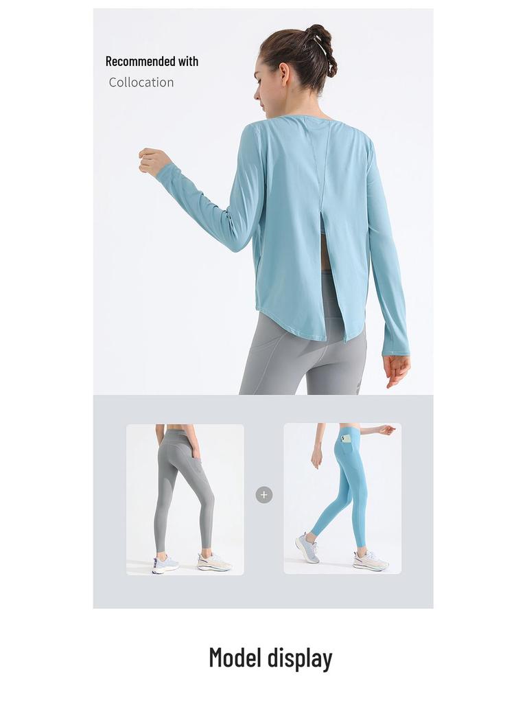 Spring/Summer Women's Quick-Dry Yoga Long Sleeve Cloud-Feel Top