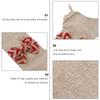 Christmas Stocking Dog Bone Bow Burlap Jute Hanging Decoration Xmas Gift Bag For Fireplace Tree Window Holiday Party Decor