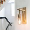 Retro Wood Wall Light E27 Vintage Sconce Wall Lights Fixture Indoor Home Decor Dining Room Bedside Lamp Bedroom Lighting