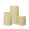 3-Pack 3 Wicks Flameless LED Candles Pillar Candle Real Wax LED Candle for Wedding Home Hotel Decoration Big LED Candle