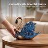 Resin Swan Figurine Decorative Tabletop Ornament Beautiful for Bookshelf