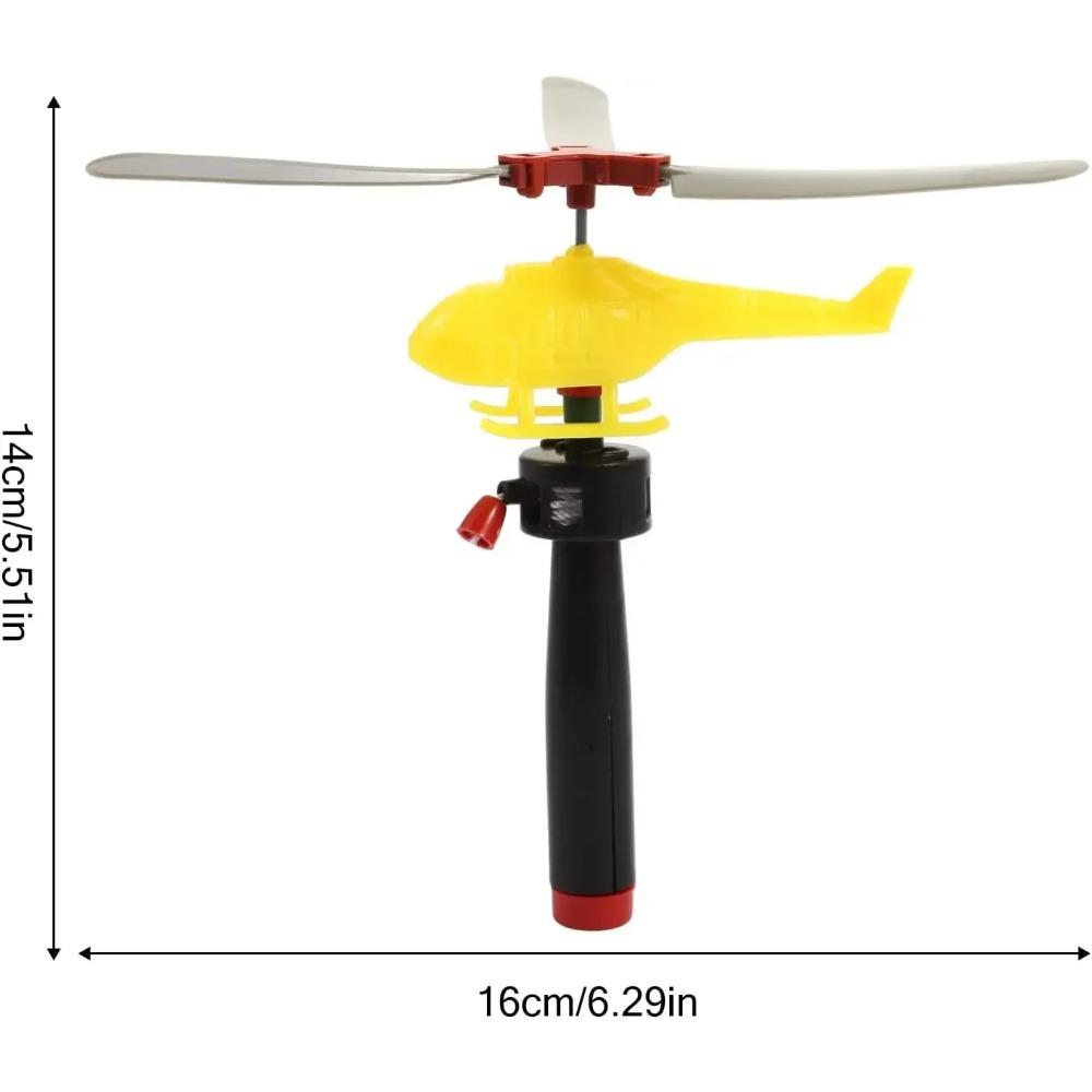 1/3/6 PCS Fun Outdoor Sports Flying Toys Handle Pull Wire Planes Toys Flying Toy Helicopter for Kids Rotating Helicopter Gift