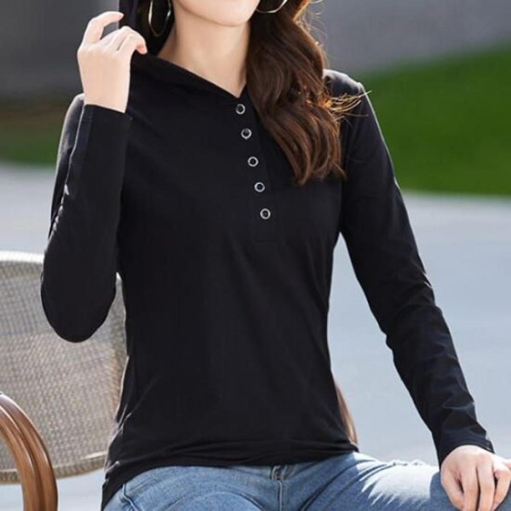 Navava Hooded Long Sleeve T shirT nT2897