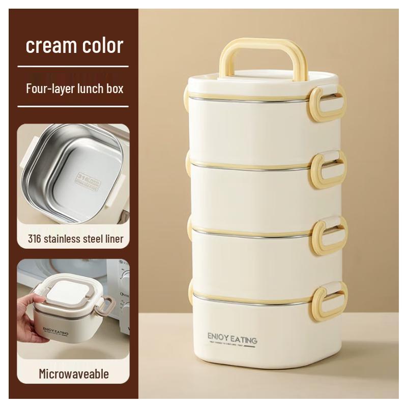 Zhibian Insulated 316 Stainless Steel Microwaveable Bento Box