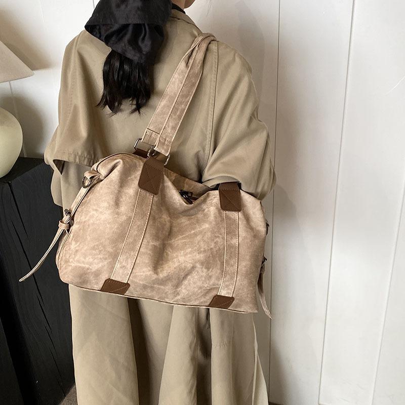 

Casual large-capacity bag women s autumn and winter 2025 new trendy retro tote bag versatile shoulder messenger bag travel bag хакі