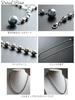 [Gold Japan] Plus Size Women's Accessory Necklace Short Ball Chain Pearl Lobster Clasp Simple Casual goldy-1803 Free Size Silver