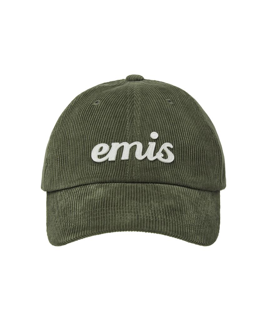 Imiseu Applique Corduroy Ball Cap-Khaki