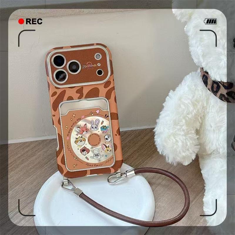 Cartoon Rabbit Fox for iPhone17pro Phone Case Apple 16pro Electroplating 15pro Card Pack 14pro
