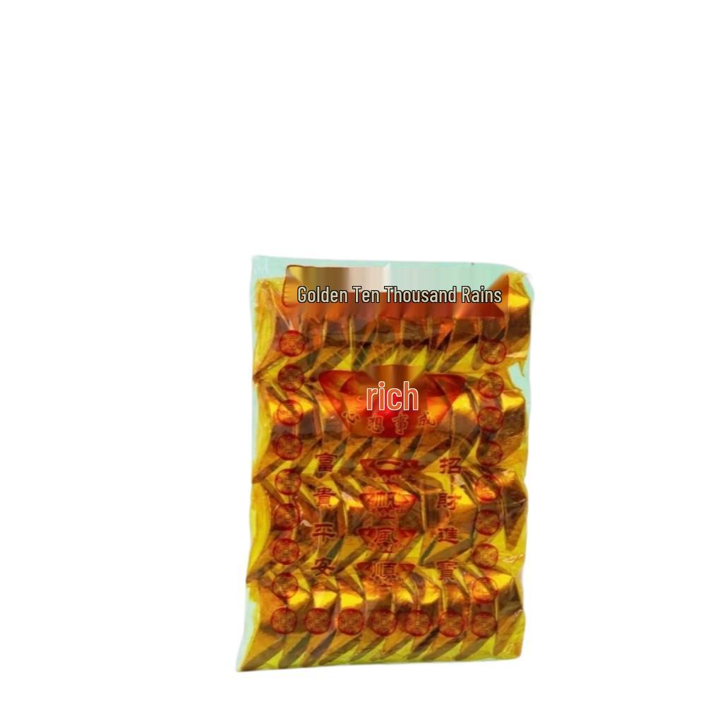 Gold Ingots & Paper Money for Qingming Festival Tomb Sweeping Rituals Small Gold Ingot