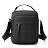 New leather film simple men's shoulder bag casual sports bag men's solid color waterproof trendy bag messenger bag
