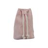 Beige Kordelzug Kosmetiktasche mehrlagig Rosa Kordelzug Kosmetiktasche