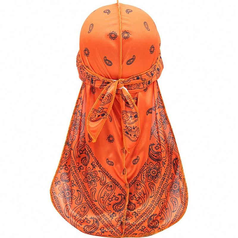 Turban Hat Printed Wigs Biker Headwrap Pirate Hats For Men Hair Accessories Long Tail Straps Bandanas Pirate Hat Pirate Costume