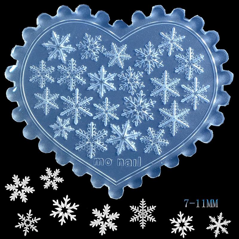 Molde para Esculpir Uñas Flor Creativa Mariposa Copo de Nieve Decoraciones para Uñas Nail Art Placas de Estampado Manicura DIY Accesorios Herramientas
