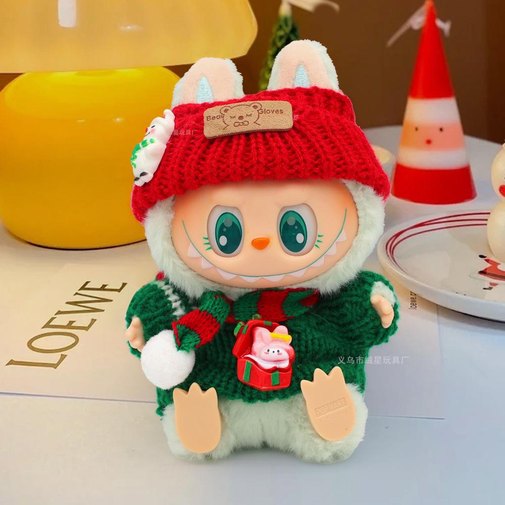 [Only Clothes] Christmas Sweater Hat Set Cartoon Vinyl Doll with Pendant Gift Plush Toy by Spot for LBB
