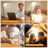 Cordless Rechargeable Clip On Desk Lamp Thick Flexible 360° Gooseneck | 450 Lumen Eye Protect Light,30 Custom Lighting Modes,5-30H Long Life Battery