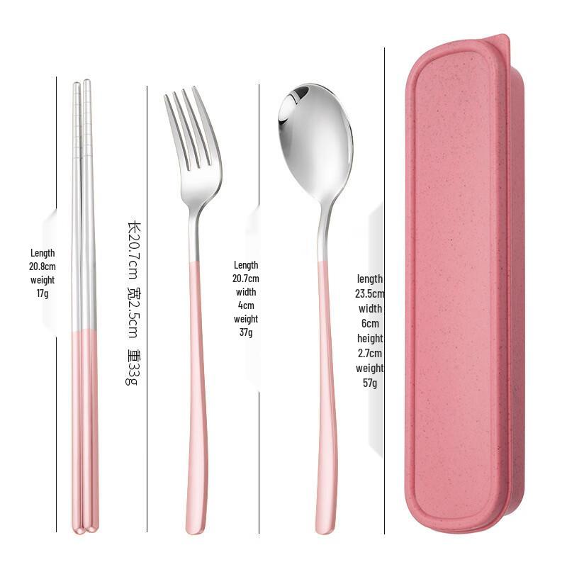 ZISIZ Portable Stainless Steel Cutlery Set