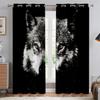 Starry Sky Water Fire Wolf Symmetrical 3d Printing Curtain Bedroom Living Room Study Kitchen Curtain Home Decoration 2PCS