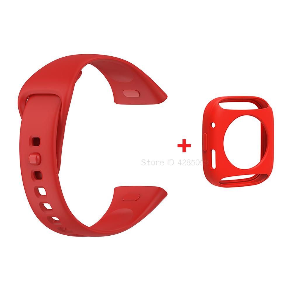 Silicone Strap+Protective Cover for Redmi Watch 3 Replacement Wrist Strap Bumper for Xiaomi Mi Watch Lite3 Wristband Bracelet