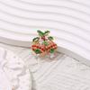Korean Style Enamel Rhinestone Brooches Clothes Accessories Snowman Brooch Christmas Brooch  Daily