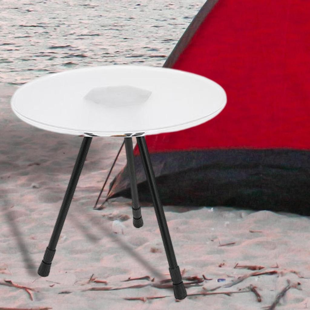 Portable Round Table Collapsible Stable Multifunctional Furniture Durable Three Legged Retractable