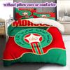 Morocco National Football Team Pattern Bedding,Quilt Set Quilt Cover Pillowcase Home Birthday Gift (1*duvet Cover+2*pillowcase,without Core)