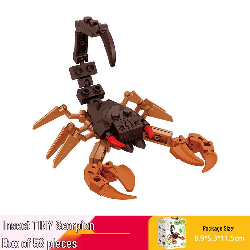 

Orange Cube Insect & Butterfly Building Blocks - Educational Toys Compatible with Lego for Kids