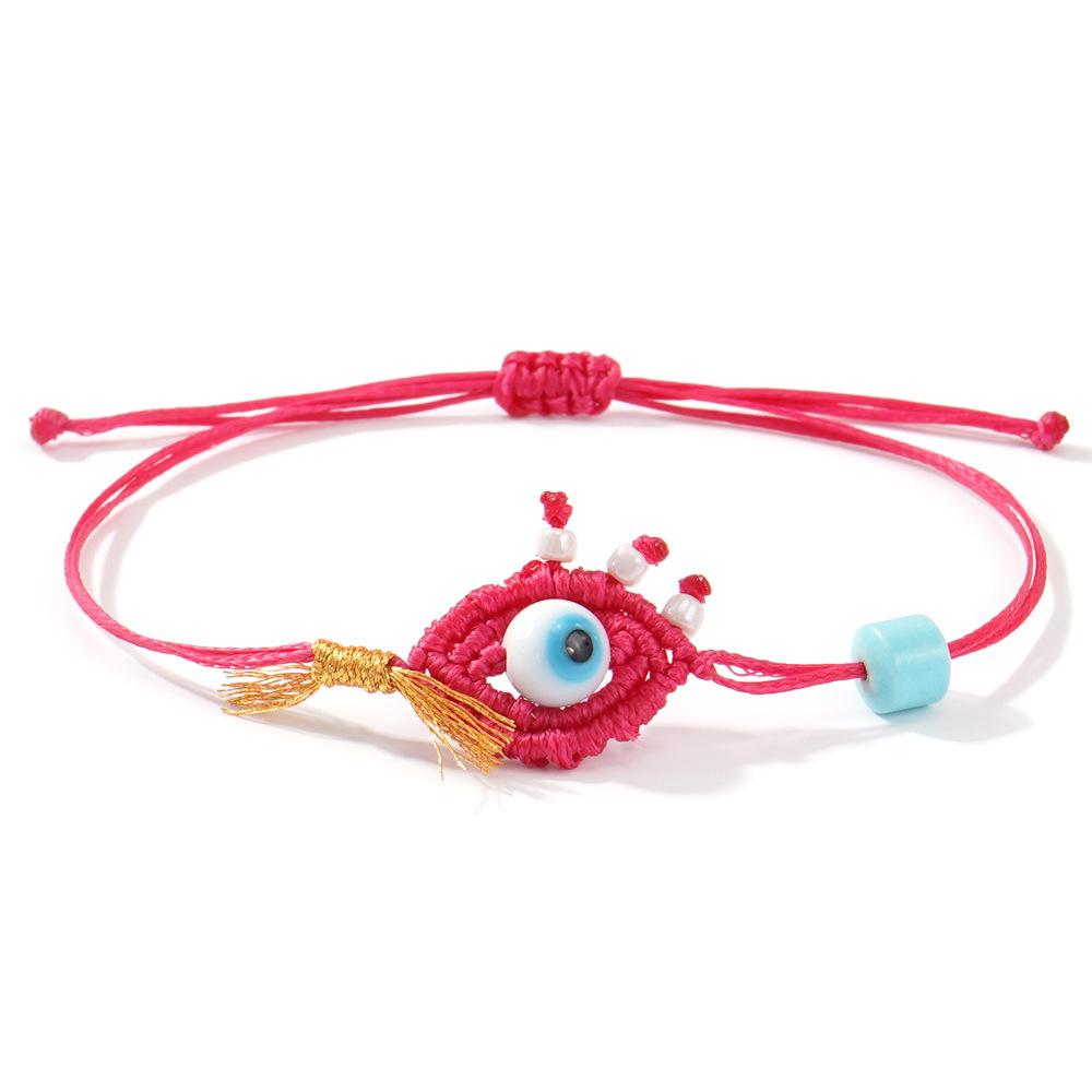 Multi-color Glass Evil Eye Bracelet for Women – Niche Design, Versatile Hand Jewelry with Personality