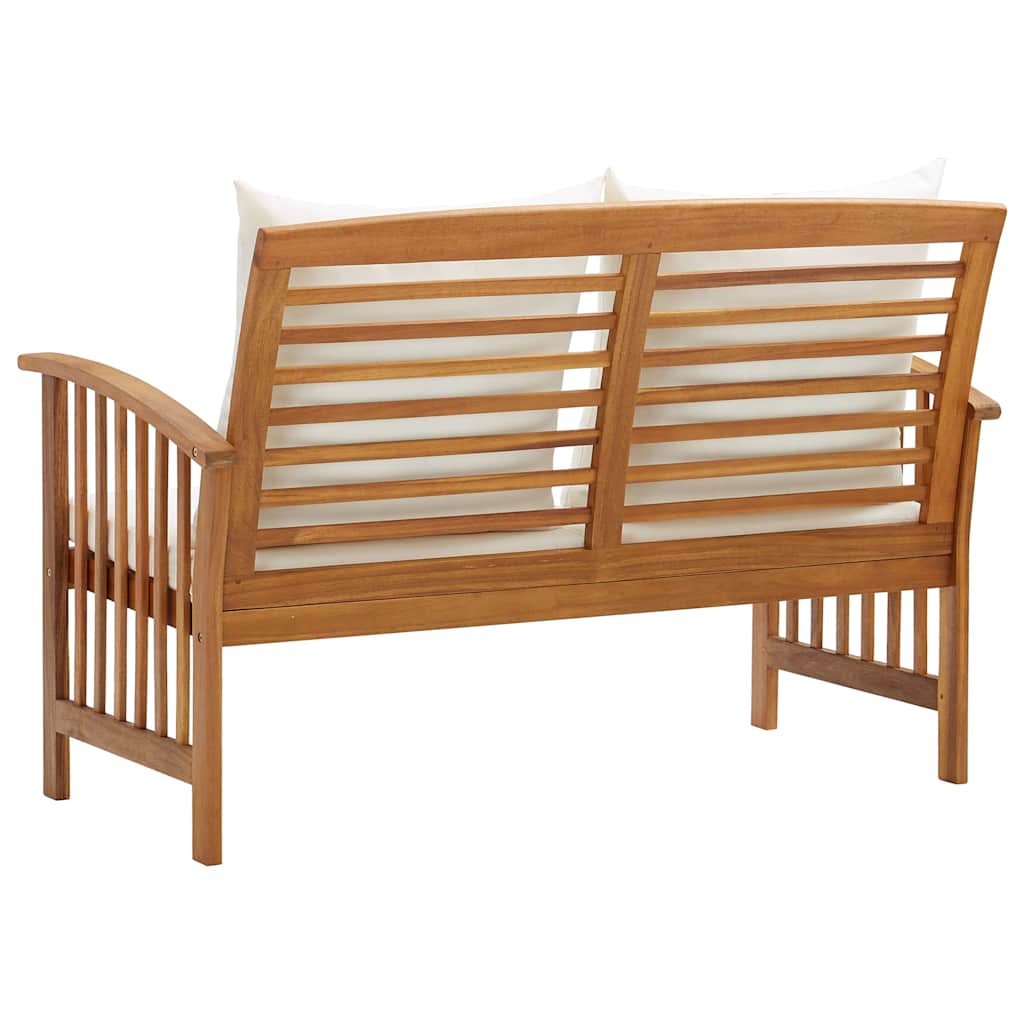 vidaXL Gartenbank mit Kissen 119 cm Massivholz Akazie