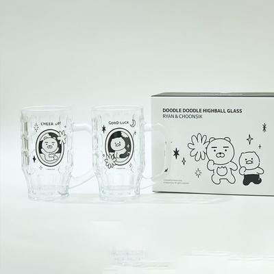 Highball Glass 380ml X 2 Types Set, Ryan, Chunsik, 1 Set, Koreas Best Character