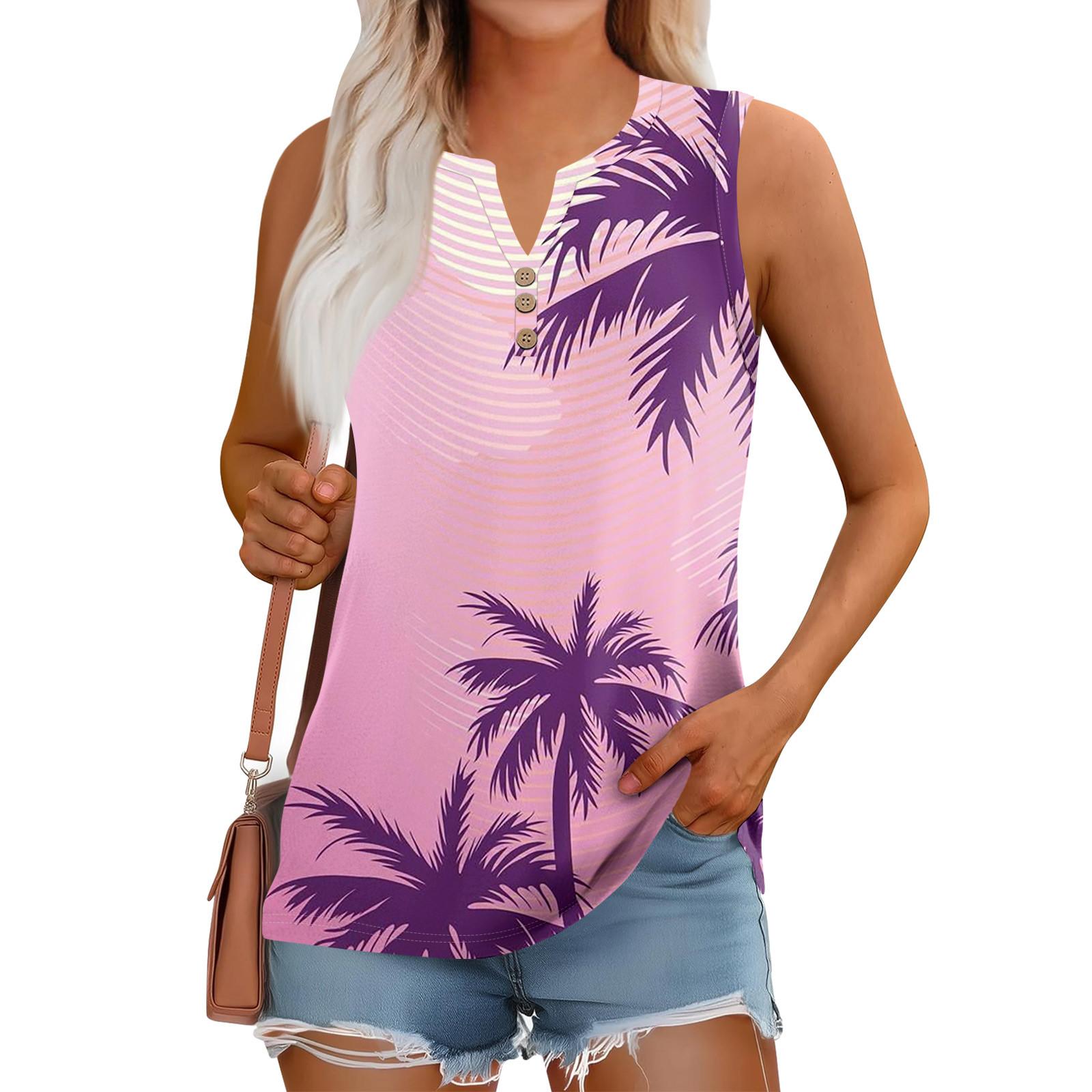 

Женский летний жилет, свободный, однотонный, с пуговицами, V-образным вырезом, повседневная рубашка без рукавов XXXL розовый