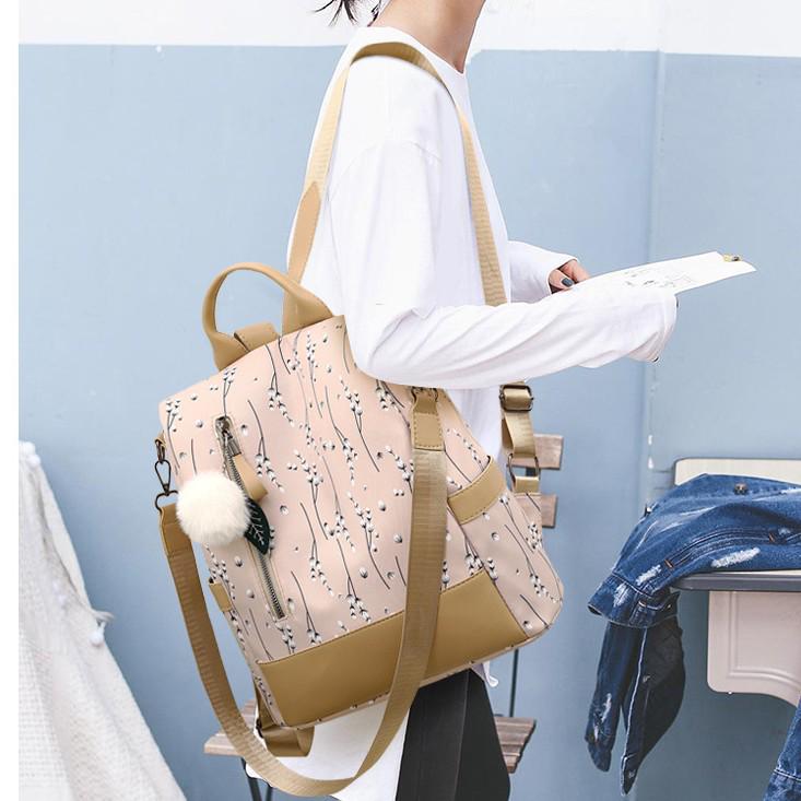 New 2025 Oxford Cloth Women’s Casual Korean Style Printed Anti-Theft Backpack