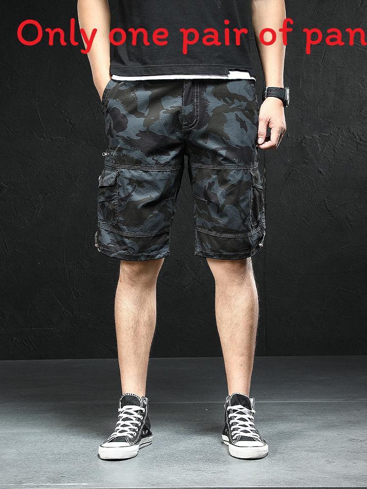 Men Summer Cargo Shorts With Multiple Pockets And Zipper For Casual Urban Style