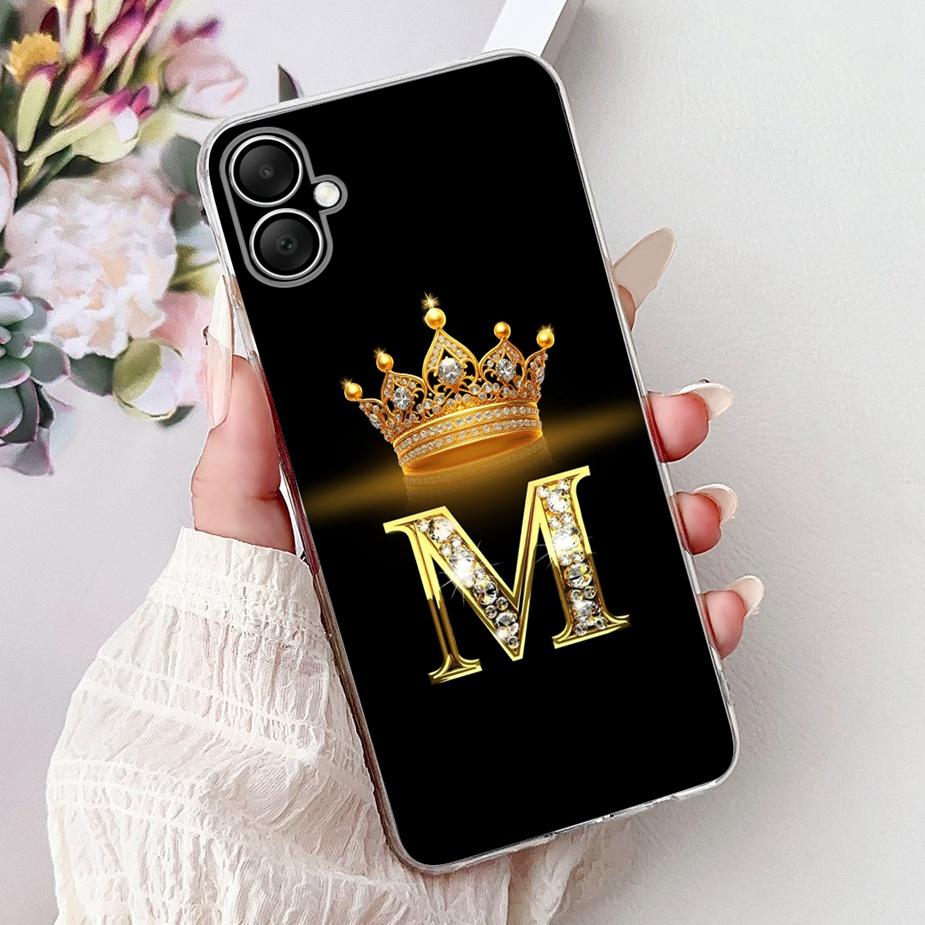 

For Samsung Galaxy A04 Case A04e New Cronw Letters Cover Clear Silicone Phone Case For Samsung A04e A 04 s Galaxy A04s Soft Bags Galaxy A04