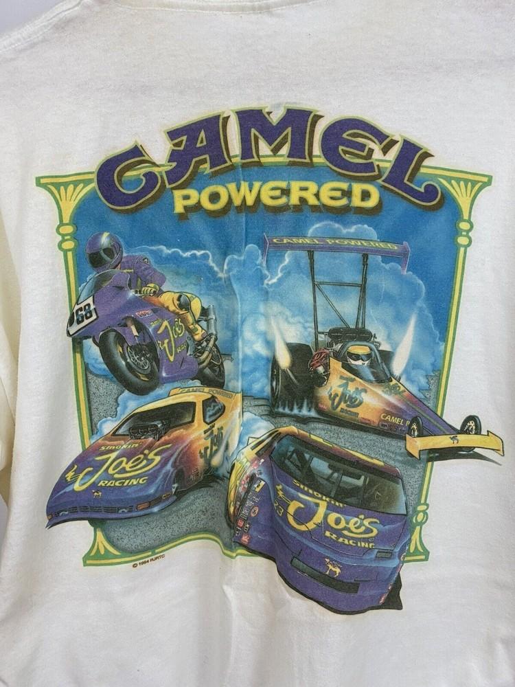 

Camel Powered Smokin Joe Racing Single Stitch Cigarette TShirt Unisex T-Shirt XXXL