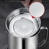 1.3L/1.8L Oil Filter Pot Large Capacity Lard Strainer Filter Tank Storage Container Grease Keeper Cooking Oil Strainer Kitchen