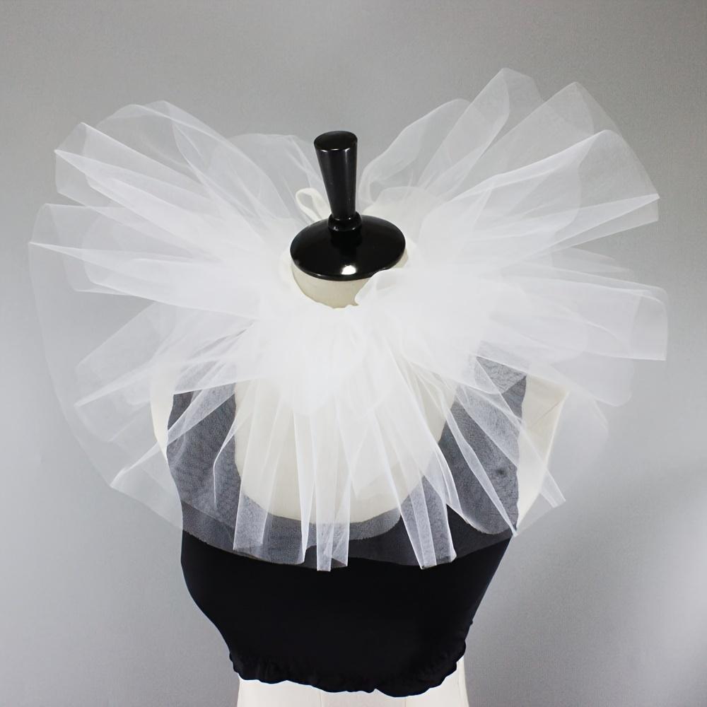 European and American Pure Color Simple Mesh Fluffy Fake Collar Stage Performance Studio Pography Props Pography Accessori