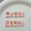 Heart-Fluttering Pink European & American Short Duckbill Nail Art