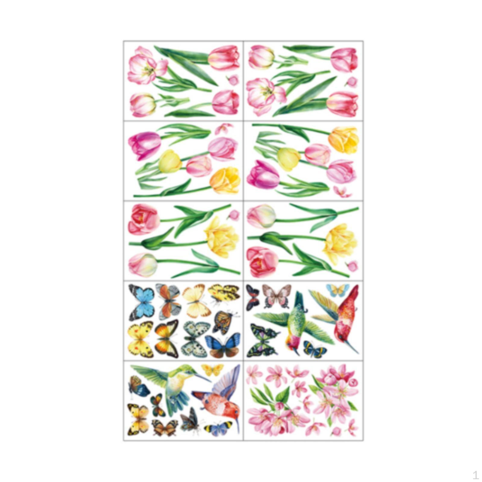 

9 шт. Весенние наклейки на стекло для спальни Style A