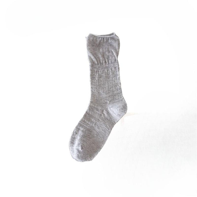 

Women s Spring New Splicing Edge Anti Pilling Boneless Tube Stack Socks 1 pair светло-серый