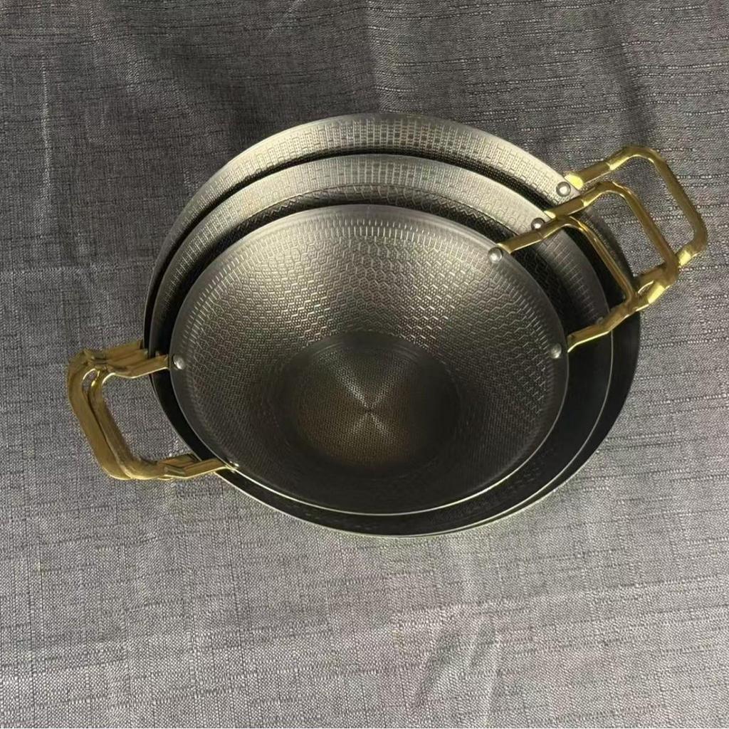 201 Stainless Steel Non-stick Small Hot Pot with Alcohol Stove, Induction Cooker Compatible, Double Ear Design