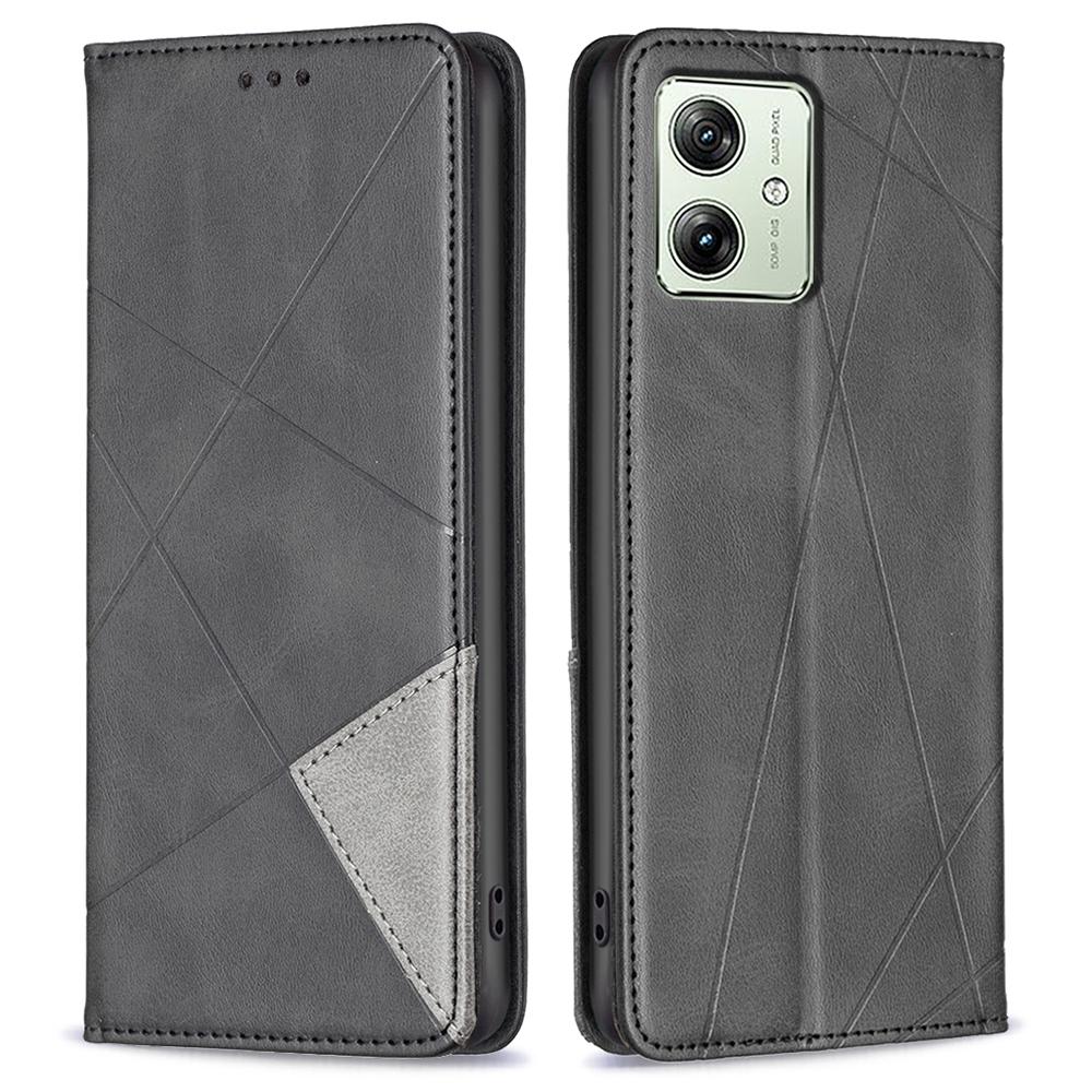 For Motorola Moto G54 5G Cover Imprinted PU Leather Wallet Cell Phone Case