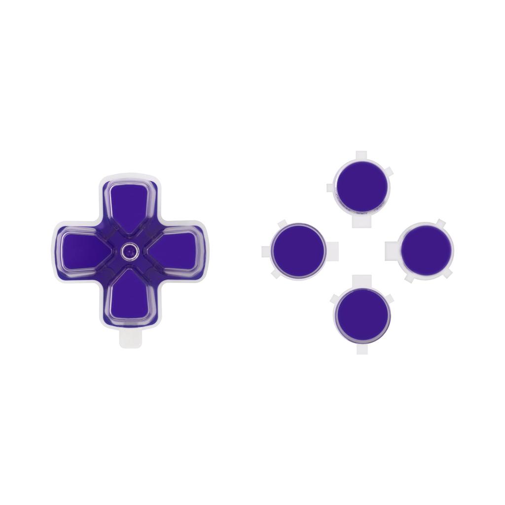 eXtremeRate Custom Replacement Dpad Action Purple for PS5 and Controllers Buttons, & Clear, BDM-010, BDM-020, BDM-030, BDM-040, BDM-050