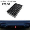 Universal 12V 72LED F1 Style Pilot Light Car Rear Brake Tail Light (Clear/Red Beads)